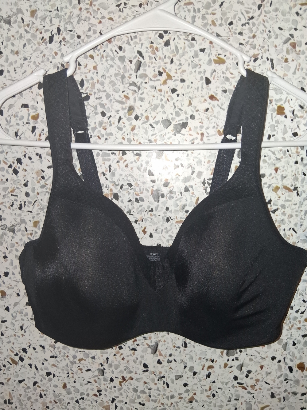 Women's Tshirt Bra Size 36D Padded With Wires Black Unbranded
